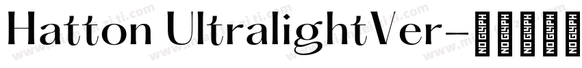 Hatton UltralightVer字体转换